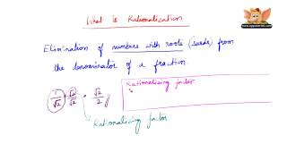What is rationalization and rationalizing factor
