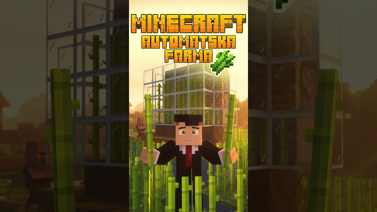 Minecraft: Automatska farma šećerne trske za 1 minut!