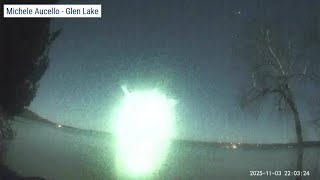Meteor Over Northern Michigan On Nov. 3, 2025