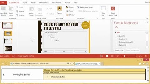 Microsoft PowerPoint 2013 Review (MOS Exam)