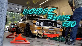 INCREDIBLE BMW M3 E30 SOUND - TESTING for 72 - RALLY MOTUL COSTA BRAVA - driven by RON SCHUMANN