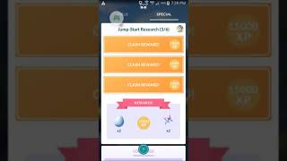 Jump Start Research 3/6 Claiming Rewards! Pokémon Go! screenshot 4