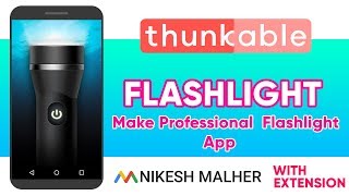 Make Professional Android Flashlight App In Thunkable (with extension) screenshot 2