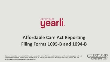 Filing ACA Forms 1095 B and 1094 B