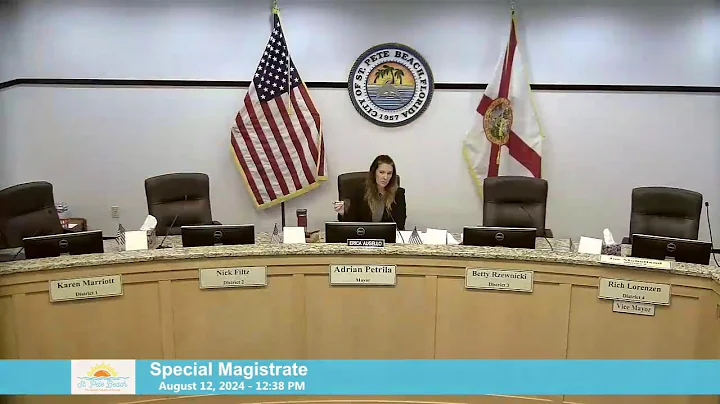 Special Magistrate - Code Enforcement - August 12, 2024