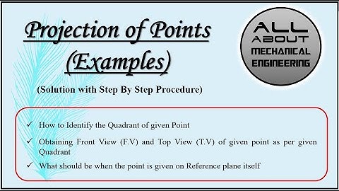 Examples on Projection of Points #projectionofpoints #engineeringgraphics #engineeringdrawing
