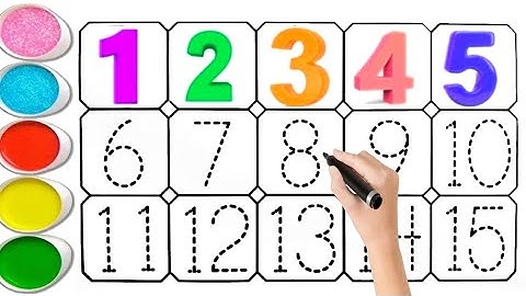 ⭐ “Learn Counting 1 To 15 For Kids |💖 2D Numbers | 🎨Colorful Number Tracing | 🌈Fun Learning Video”