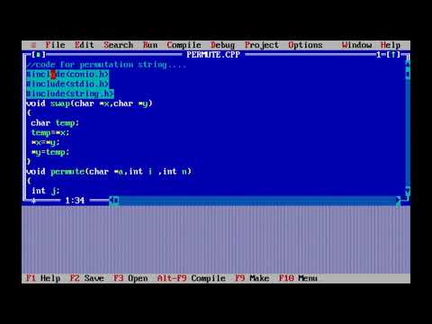 Programming string of permutation