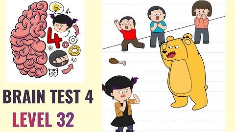 🧠 Brain Test 4 Level 32 | Oh no! A bear is attacking me! | Walkthrough