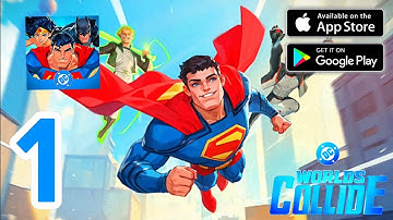DC: Worlds Collide Mobile - Gameplay Walkthrough Part 1 Superhero RPG Battle Begins! (iOS, Android)