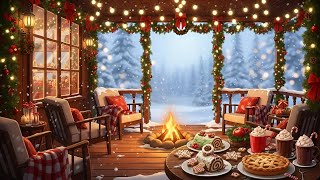 Christmas Forest Firepit & Soft Snow With Smooth Pianon Relaxing Music For Sleeping & Relaxing screenshot 4