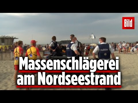 Massenschlägerei am Nordsee Strand: Auch Deutsche prügeln hier mit