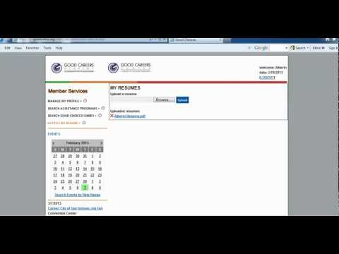 10 - Uploading a Resume in the Good Choices Portal