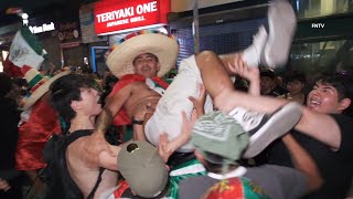 Team Mexico Fans Celebrate World Cup Win Against Ecuador on Roosevelt Ave Corona - Queens
