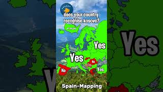 Does your country recognise kosovo? #shorts #kosovo #mapping #map #country #serbia #mappingvideo