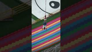 "One life. One jump. Unlimited thrill"😂 #BungeeJumping #trending #viralshort #dangerousadventures