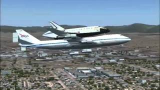 Space Shuttle Endeavour arrives KLAX - Flight Simulator version