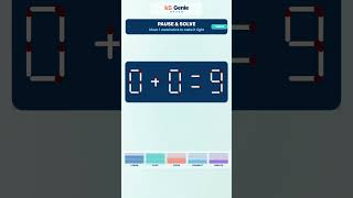Move 1 Matchstick 🧩 Can You Fix 0 + 0 = 9?