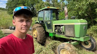 Well I got Stuck!!!!!! Harvesting Wheat!!!! Day in the life of a 17 year old farmer