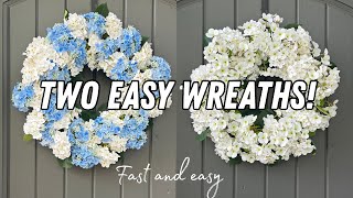 TWO EASY Hydrangea wreath tutorials!