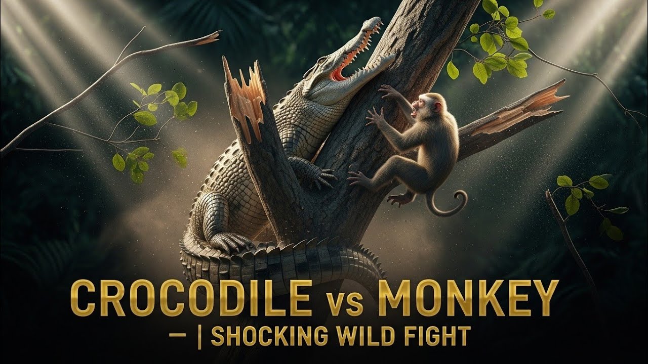 Crocodile vs Monkey | The Most Shocking Animal Fight Ever Filmed