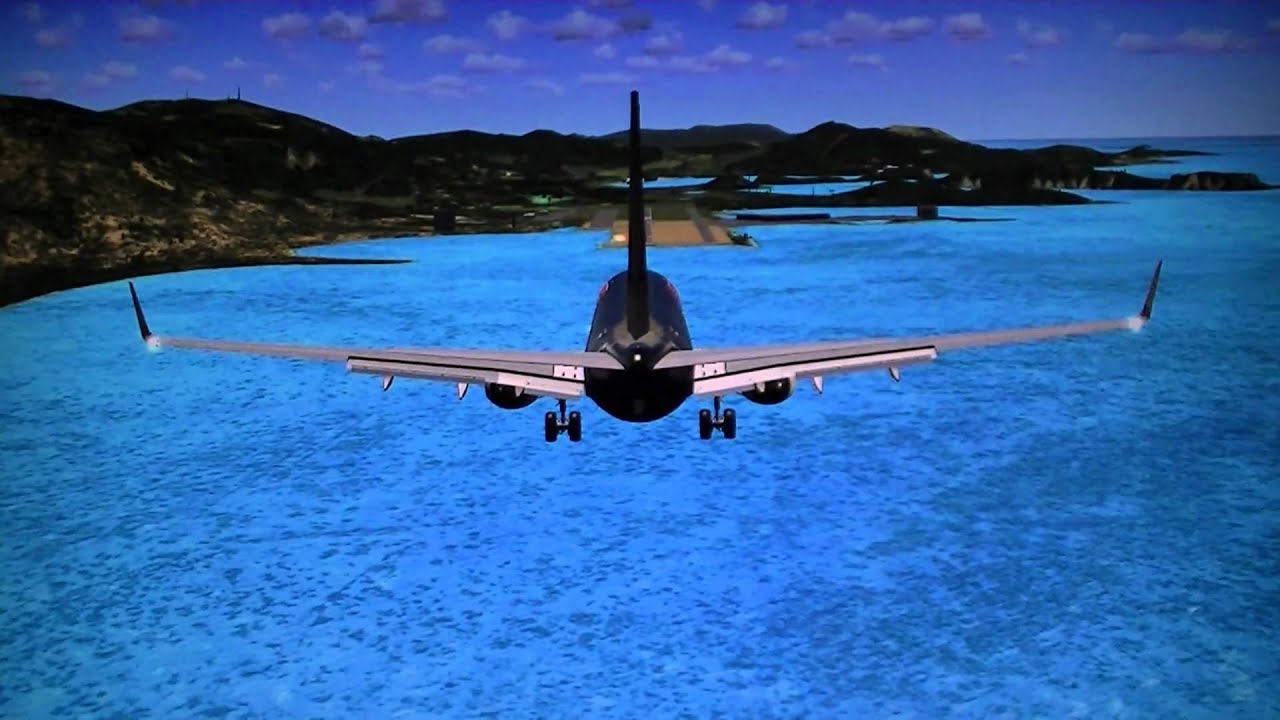 FSX AA B738 Landing in Antilles
