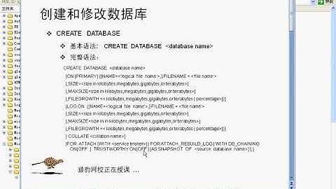 11 SQL Server 2008 视频教程  创建和修改数据库