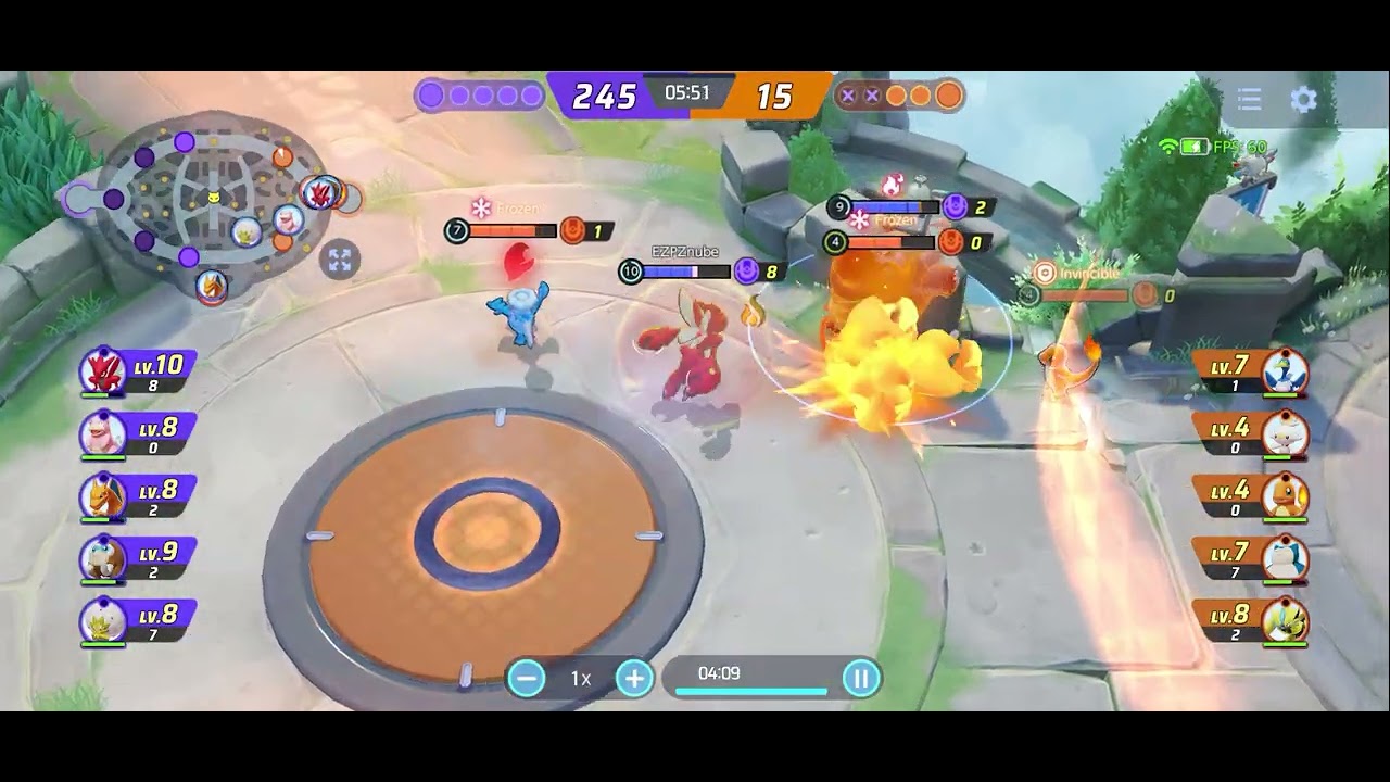 Pokemon unite ranked gameplay 