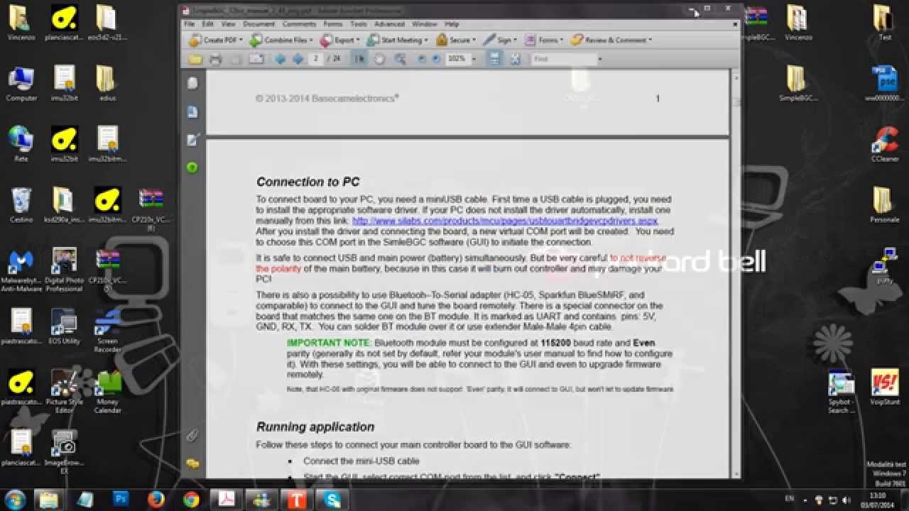 Alexmos controller 32bit Installazione Com Port Driver