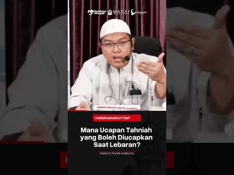 Mana Ucapan Tahniah yang Boleh Diucapkan Saat Lebaran? - Ustadz Dr. Firanda Andirja, M.A. حفظه الله
