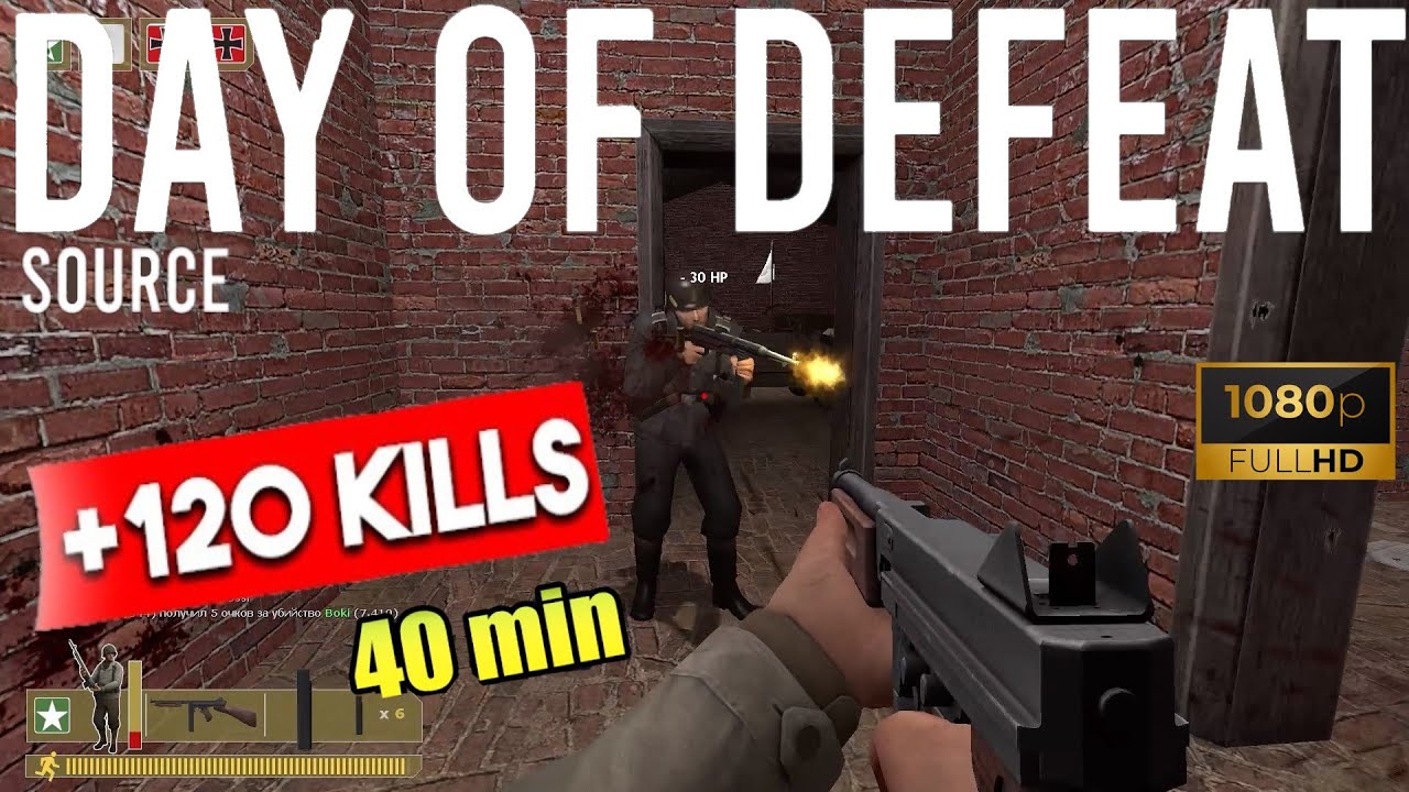 Day of Defeat Source (2023) - The Incredible Mausser 120 Kills 😎 - dod_gan - 40 min Gameplay PC HD
