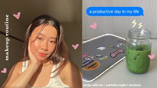 Productive Days Study With Me Makeup Routine Life In Japan
