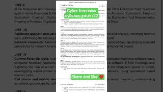 #btech #cf #cyberforensics #computerforensics #crime #r22 #jntuh #4-2