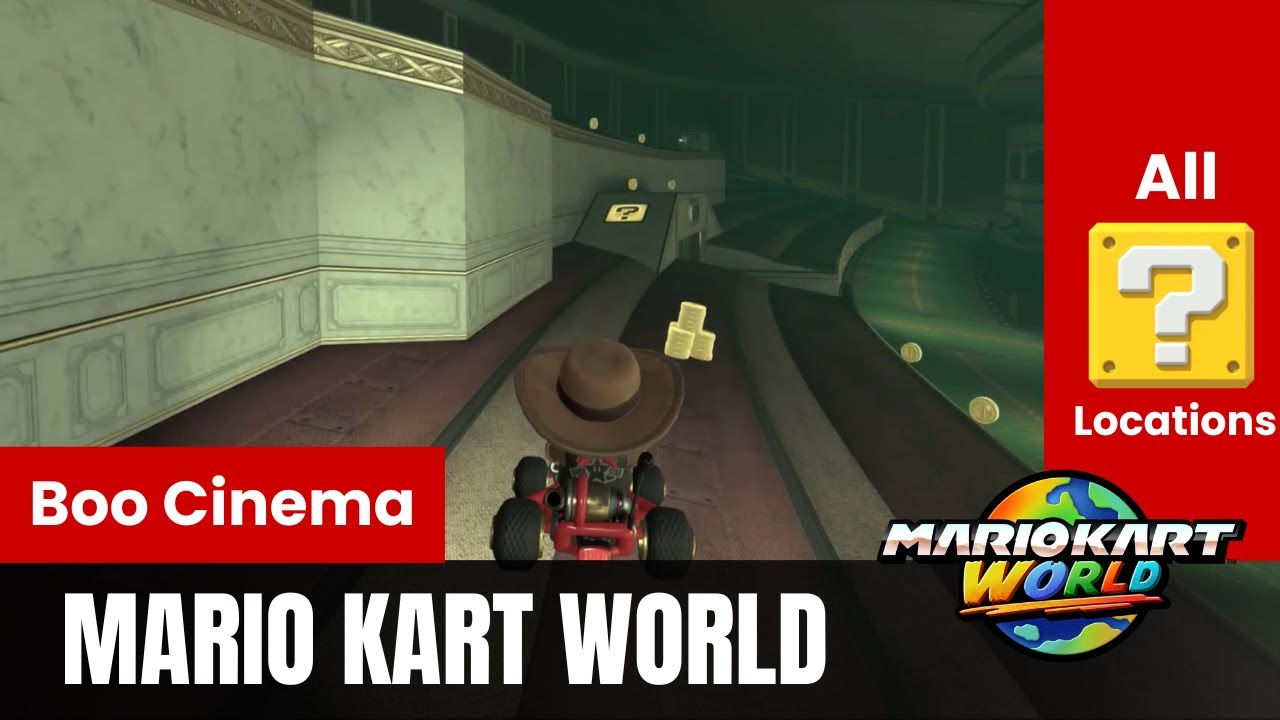 All ? Panels locations Boo Cinema | Mario Kart World | Guide - YouTube