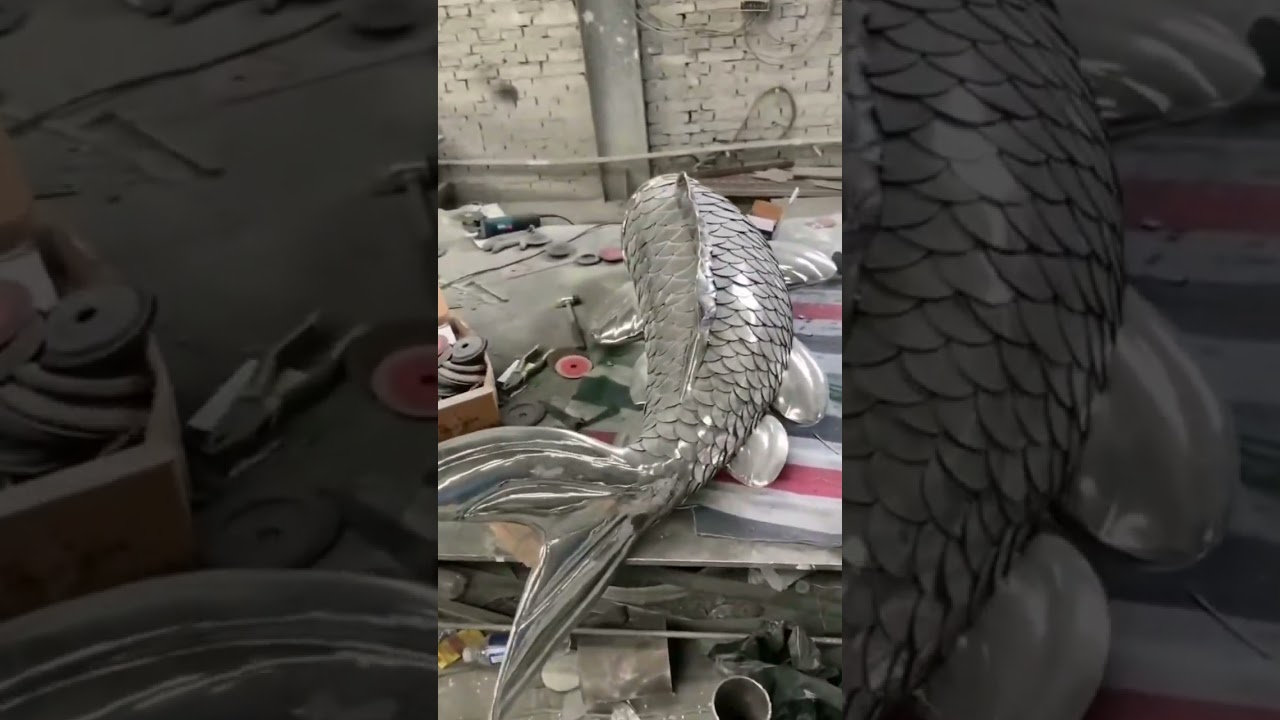 HIgh end metal sculpturefish processing| low poly sculpture animal home decor /buy sculpture online