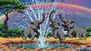 Splish-Splash Elephant Bath Song For Kids Kitty - Nursery Rhymes & Kids Songs