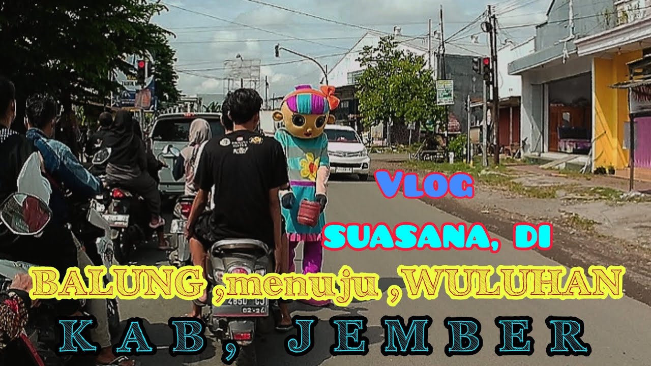 suasana jalan di balung menuju wuluhan kab.jember