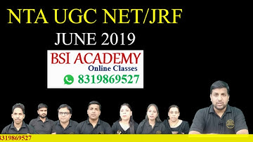 NTA UGC NET/JRF June 2019