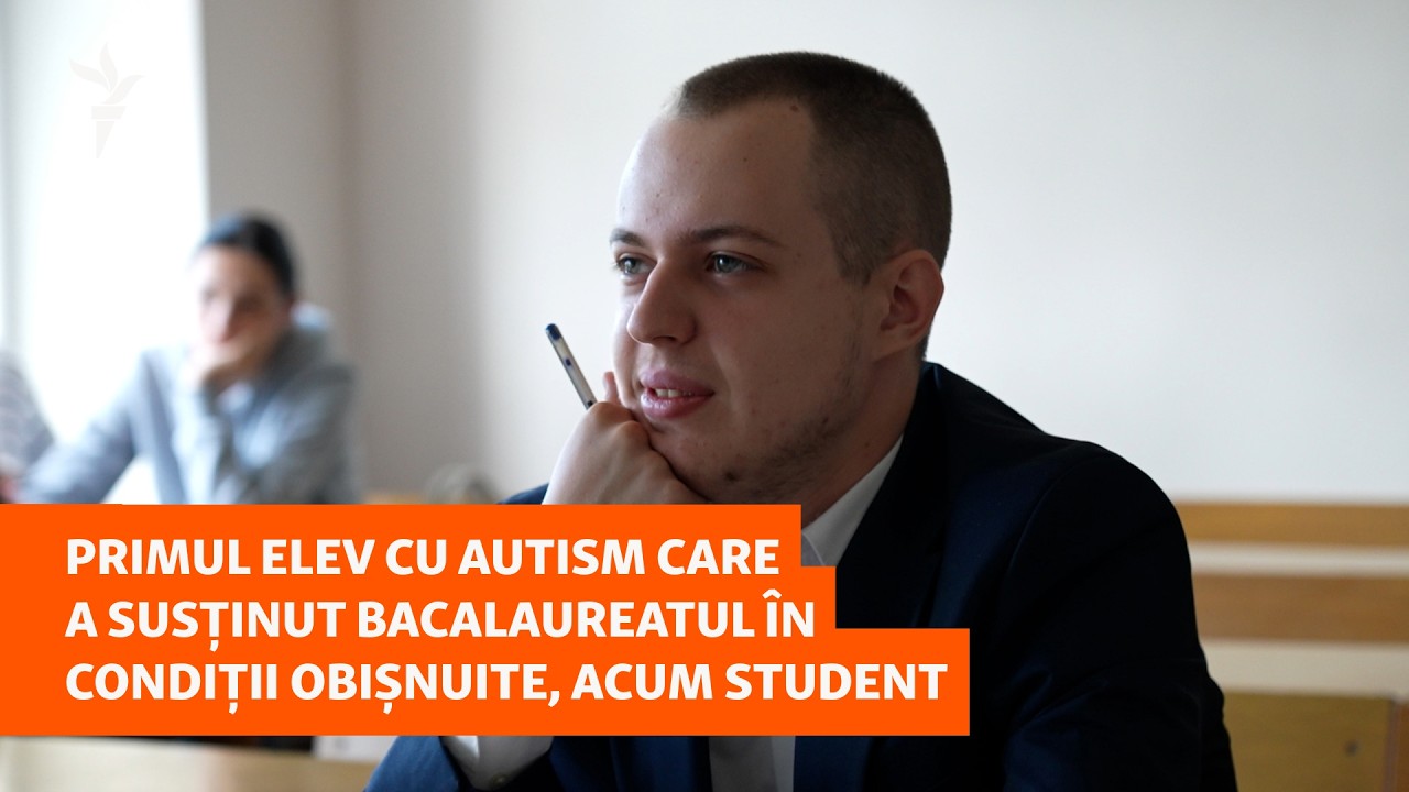 Primul elev cu autism care a promovat bacalaureatul în mod obișnuit, acum student.