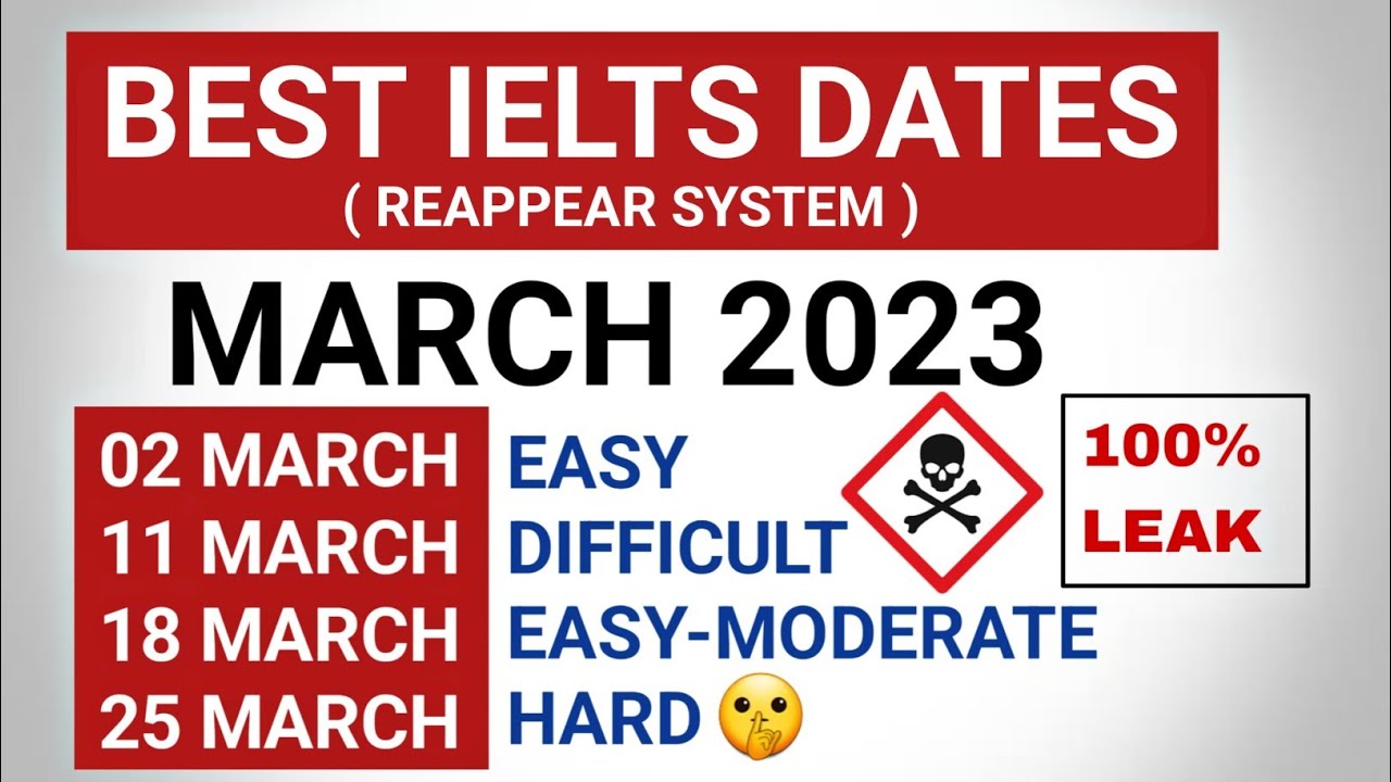 2 March ielts exam | 11 March ielts exam | 18 March ielts exam | 25 March ielts exam Reappear system