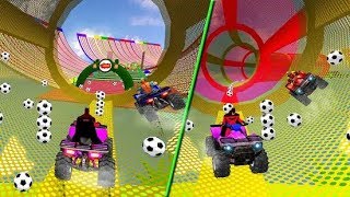Animasi Balapan Superhero Impossible Ramp Stunts: Superhero Quad Bike - screenshot 3