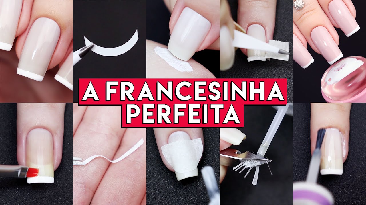 Como fazer FRANCESINHA fácil nas UNHAS | Tutorial rápido - YouTube