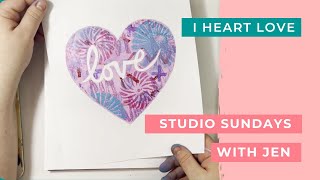 Studio Sunday: I Heart Love! A Gel printing demo ASMR