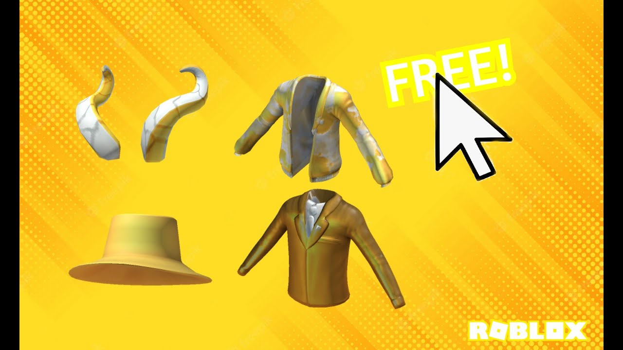 FREE ACCSESORIES! How to Get Gold n' White Curved Horns, Hat, Jacket