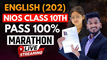 Nios Class 10th English (202) Very Very Important Questions with Solutions.