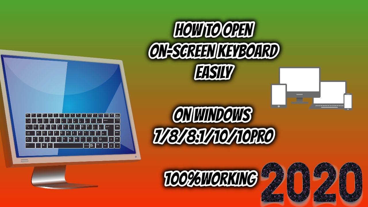 How To On Keyboard In Windows 10/8/7 ????