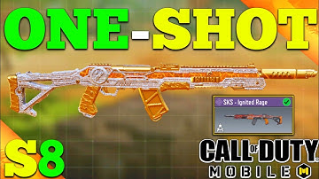 📌Using #1 Marksman Rifle in COD Mobile Season 8 (Best ONE-SHOT SKS Gunsmith Build) #Codm