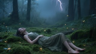 Relaxing Sleep Music - Ethereal Forest Ambience with Rain, Thunder & Fireflies 🍃 - #mindmint  screenshot 4