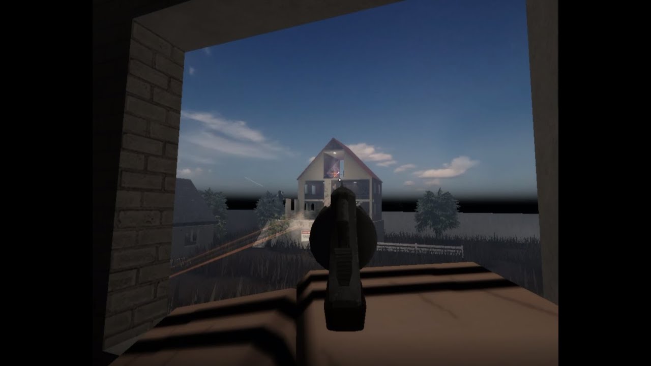 playing a realistic shooter game (roblox)