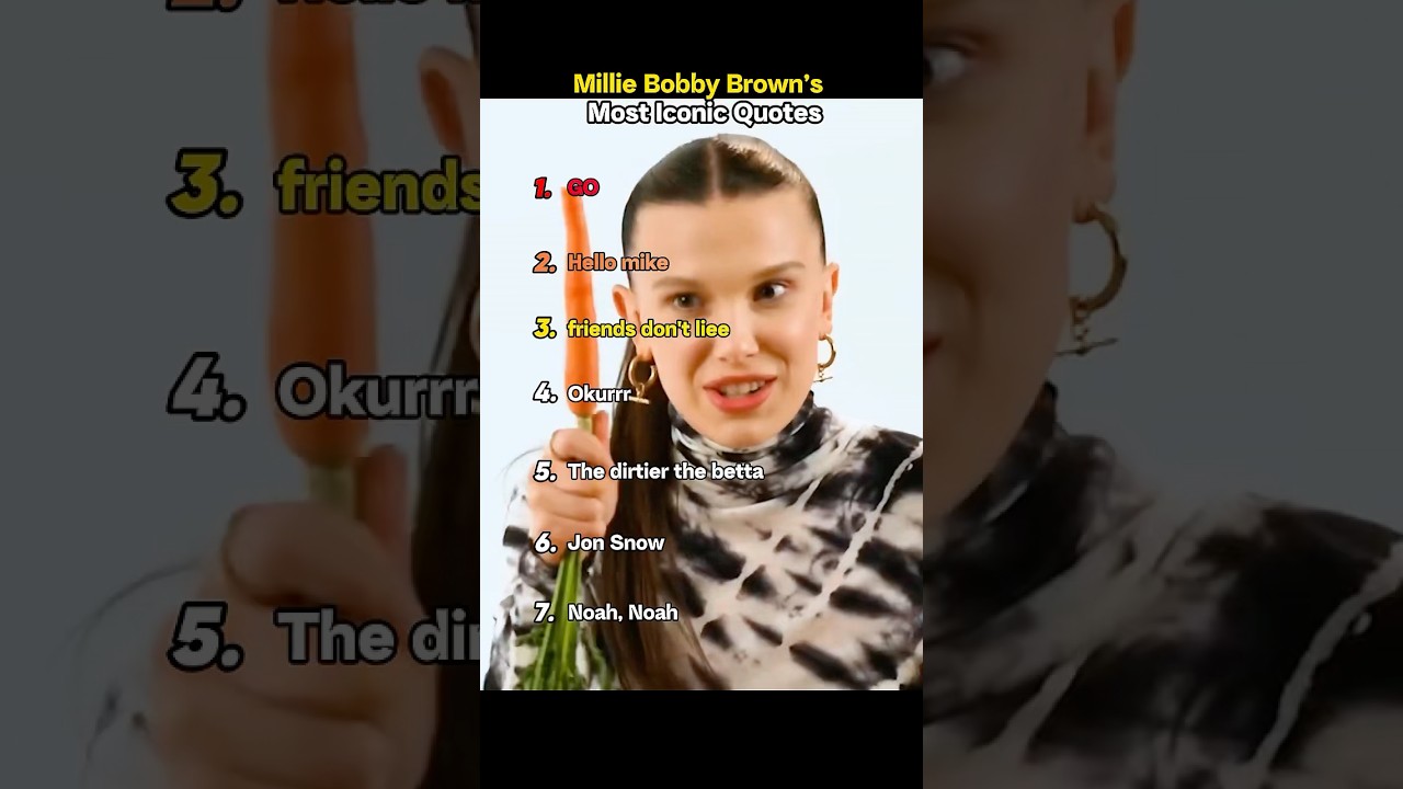 Millie Bobby Brown's most iconic quotes. 